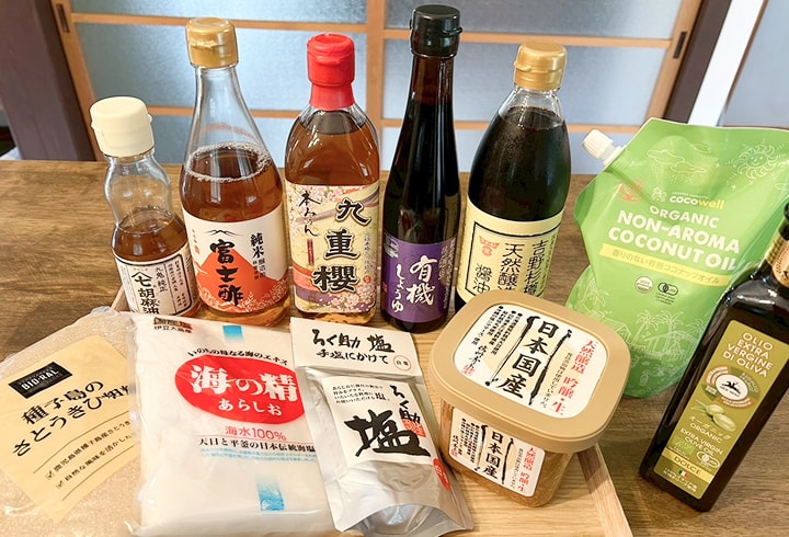 無添加にこだわった調味料一式